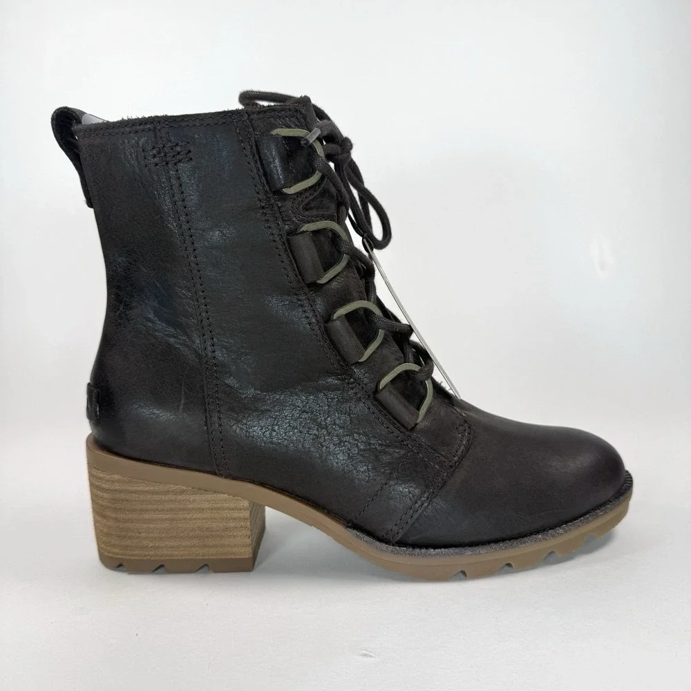 Sorel Womens 8.5 Waterproof Leather Lace Up Ankle‎ Boots Brown NL3715 NWT